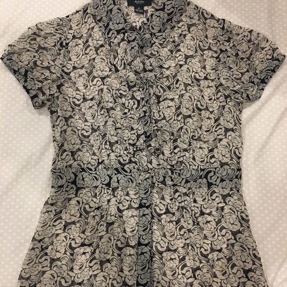 Alfani Petite Silk Floral Blouse - Picture 2 of 4